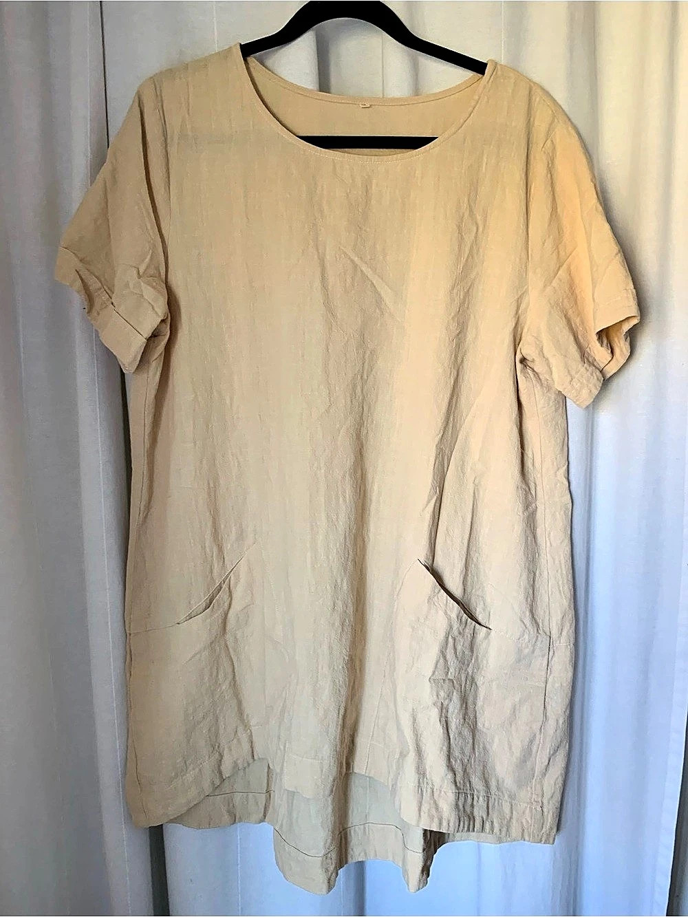 Linen Cream Top Size XL
